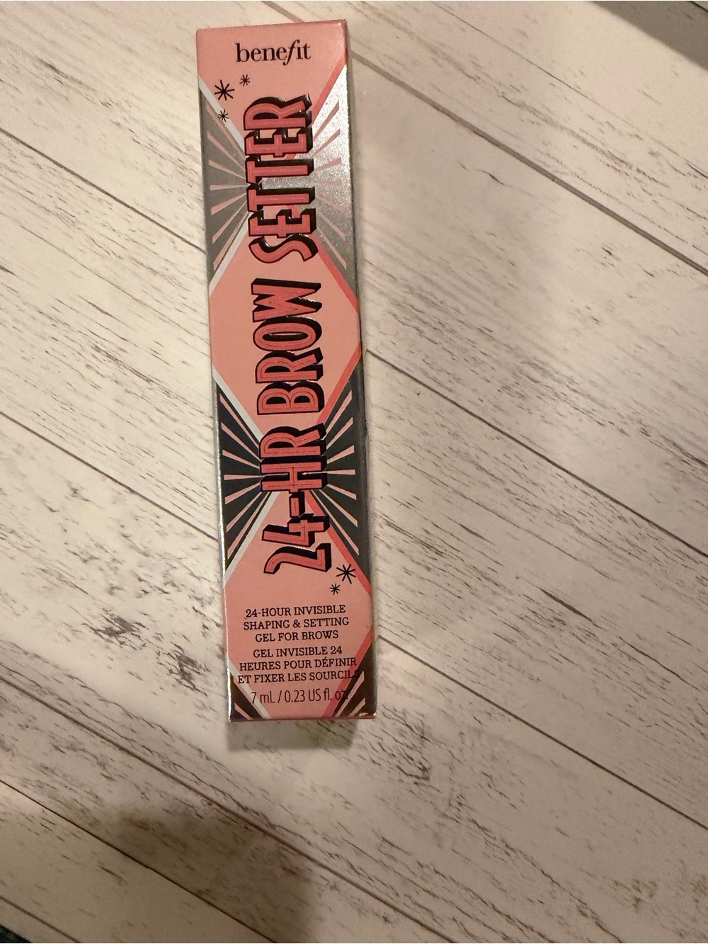 Benefit Brow Gel in Metallic Pink and Silver Box